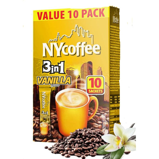 NY Coffee 3 in 1 Vanilla 10 Pack - Case of 10