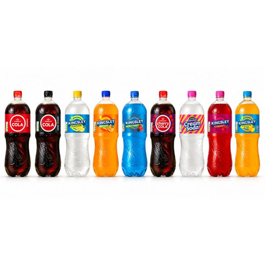 Pallet Deal : 480 Kingsley 2L Carbonated Soft Drink Bottles Assorted Flavours (60x8pk)
