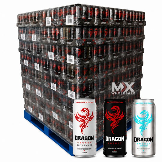 Half Pallet Deal : 756 x Dragon Energy 500ml Energy Drink Cans (63x12pk)