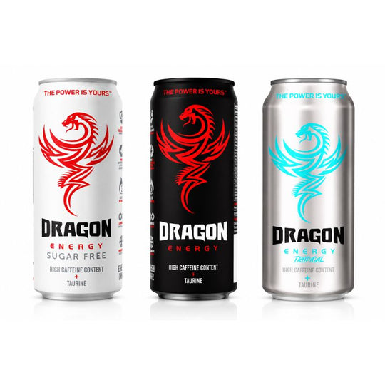 Pallet Deal : 2,016 Dragon Energy 500ml Energy Drink Cans Assorted Flavours (168x12pk)