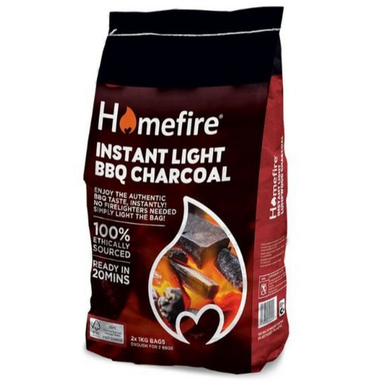 Pallet Deal : 198 x Homefire Instant Light BBQ Charcoal 2 x 1kg Pack