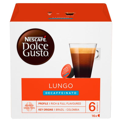 NESCAFÉ Dolce Gusto Lungo Decaf coffee pods 16 Pack - Case of 3