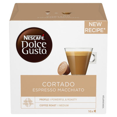 NESCAFÉ Dolce Gusto Cortado Espresso Macchiato coffee pods 16 Pack - Case of 3