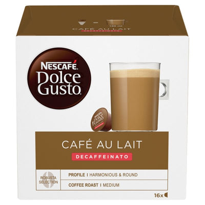 NESCAFÉ Dolce Gusto Café Au Lait Decaf coffee pods 16 Pack - Case of 3