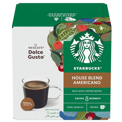 STARBUCKS by Dolce Gusto Americano House Blend Medium Roast coffee pods 12 Pack - Case of 3