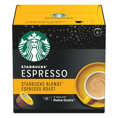 STARBUCKS by Dolce Gusto Blonde Espresso Roast coffee pods 12 Pack - Case of 3