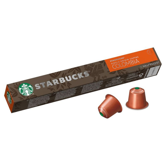 STARBUCKS by Nespresso Single Origin Colombia Espresso coffee pods 10 Pack - Case of 12