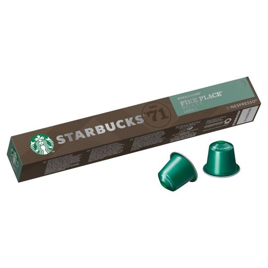 STARBUCKS by Nespresso Pike Place Lungo coffee pods 10 Pack - Case of 12