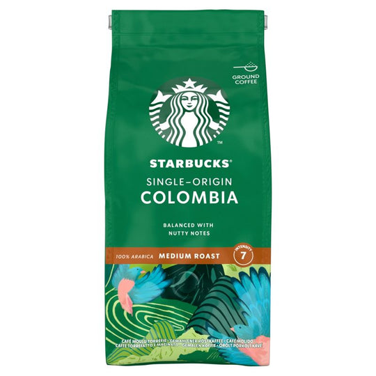 STARBUCKS Single Origin Colombia Medium Roast & Ground coffee bag 200g - Case of 6