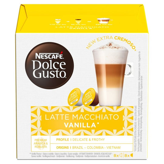 NESCAFÉ Dolce Gusto Vanilla Macchiato coffee pods 16 Pack - Case of 3
