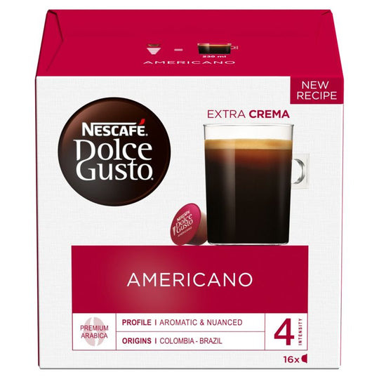 NESCAFÉ Dolce Gusto Caffe Americano coffee pods 16 Pack - Case of 3