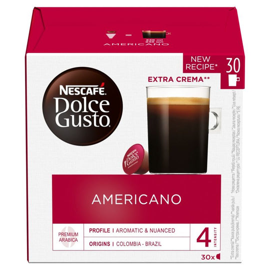 NESCAFÉ Dolce Gusto Caffe Americano coffee pods 30 Pack - Case of 3