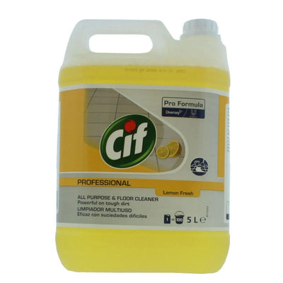 CIF Professional All Purpose & Floor Cleaner Lemon Fresh 5L - Case of 2