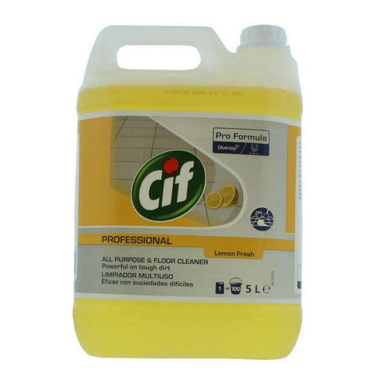 CIF Professional All Purpose & Floor Cleaner Lemon Fresh 5L - Case of 2