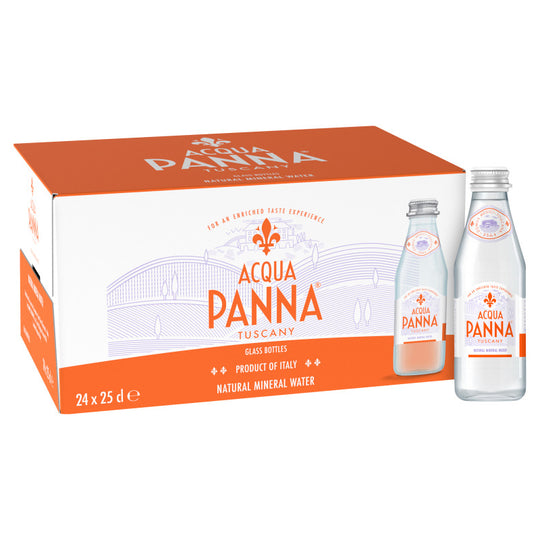 Acqua Panna Still Natural Mineral Water Glass 250ml Bottles 6 Pack