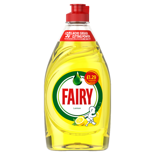 Fairy Washing Up Liquid Lemon 320ml PMP £1.29 - Case of 10