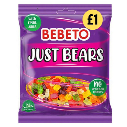 Bebeto Just Bears 150g PMP £1 - Case of 10