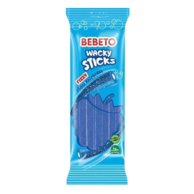 Bebeto Wacky Sticks Fizzy Blue Raspberry 160g - Case of 24