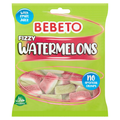 Bebeto Fizzy Watermelons 150g PMP £1 - Case of 10