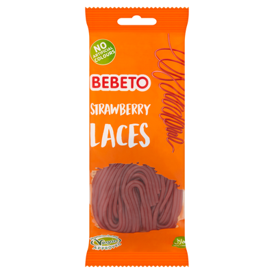 Bebeto Strawberry Laces 160g PMP £1 - Case of 12