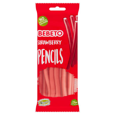 Bebeto Strawberry Pencils 160g PMP £1 - Case of 12