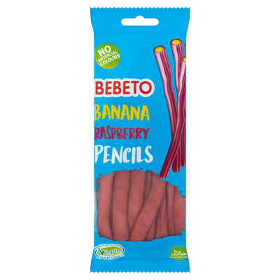 Bebeto Banana Raspberry Pencils 160g PMP £1 - Case of 12