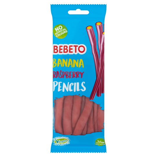 Bebeto Banana Raspberry Pencils 160g PMP £1 - Case of 12
