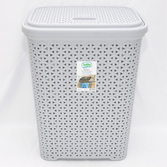 Hobby Rattan Laundry Basket 35Ltr