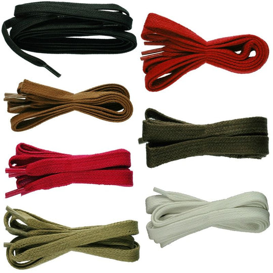 Shiny Cotton Shoe Laces Assorted Colour 7 Pair