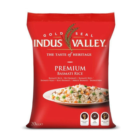 Pallet Deal : 50 x Indus Valley Basmati Rice 20kg Bags PM 24.99