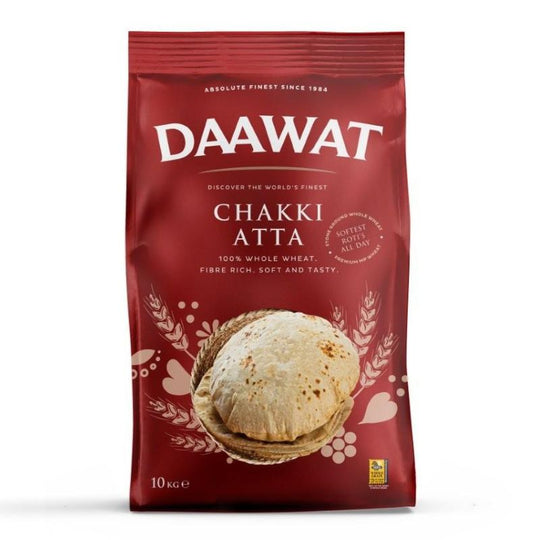 Pallet Deal : 98 x Daawat Chakki Atta Whole Wheat Flour 10kg Bags PM 9.99