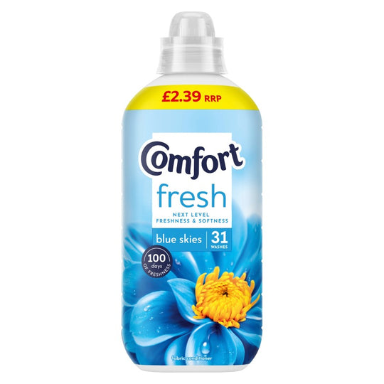 Comfort Fresh Fabric Conditioner Blue Skies 31w 930ml PMP £2.39- Case of 8