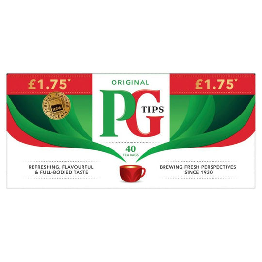 PG Tips Original Tea Bags 40s PMP £1.75 - Case of 6