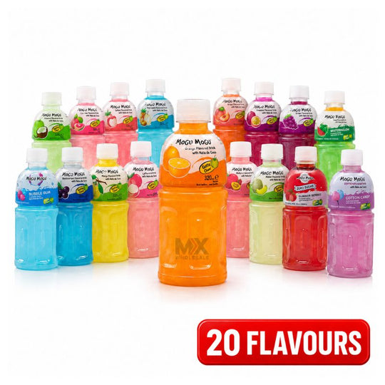 Pallet Deal : 960 x Mogu Mogu Nata De Coco Drink 320ml Bottles Assorted Flavours (4x6pk)