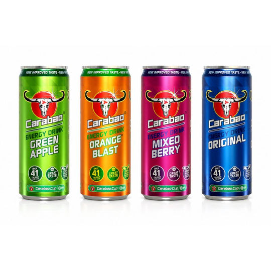 Pallet Deal : 1,872 x Carabao Energy Drink 330ml Cans Assorted Flavours (12pk)