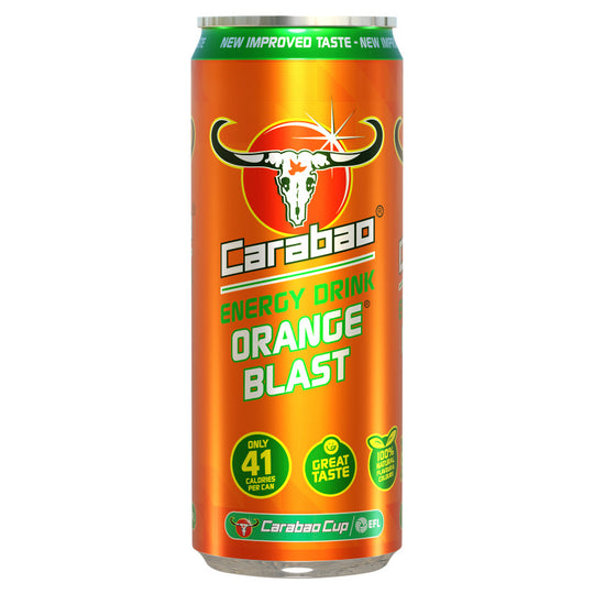 Carabao Orange Blast Energy Drink 330ml Cans - Case of 12