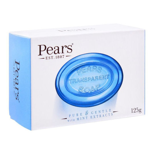 Pears Transparent Mint Blue Soap Bar 125g - Case of 12