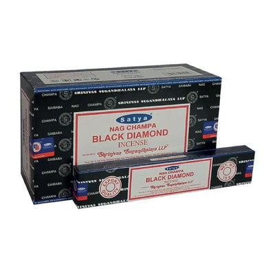 Satya Black Diamond Incense Sticks 12 Pack - Case of 12