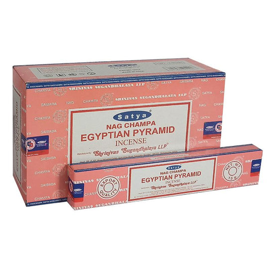 Satya Egyptian Pyramid Incense Sticks 12 Pack - Case of 12