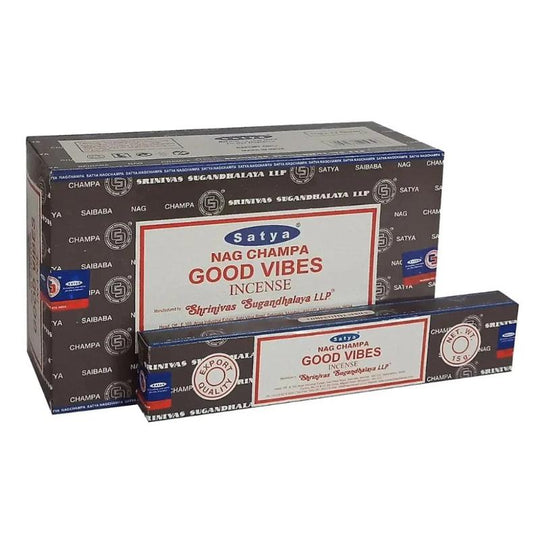 Satya Good Vibes Incense Sticks 12 Pack - Case of 12