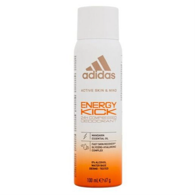 Adidas Energy Kick Deo Deodorant Body Spray 100ml - Case of 6