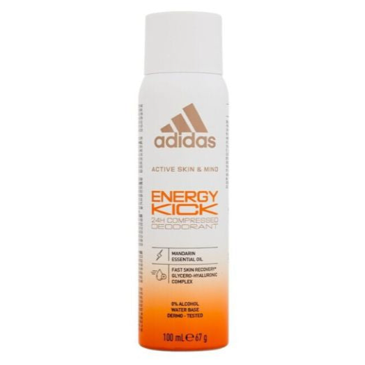 Adidas Energy Kick Deo Deodorant Body Spray 100ml - Case of 6