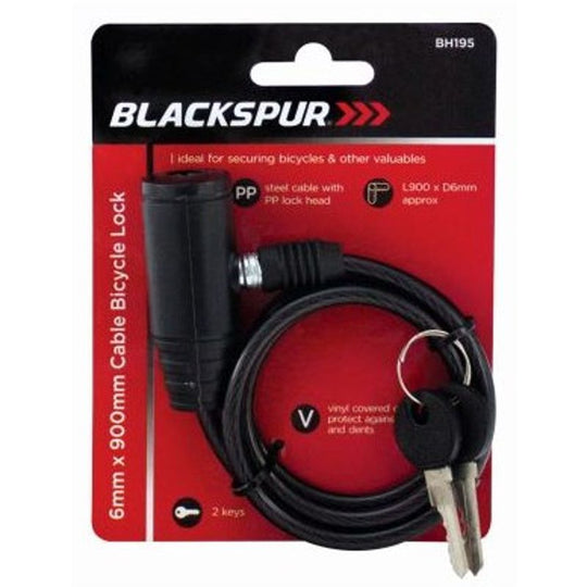Blackspur Cable Bicycle Lock 900mm