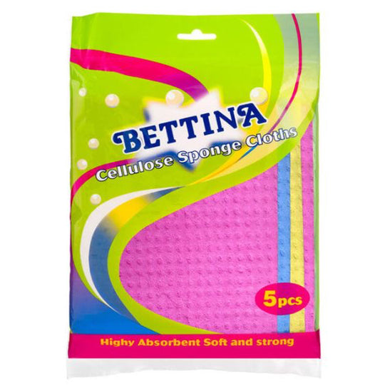 Bettina Cellulose Sponge Cloths 5 Pack