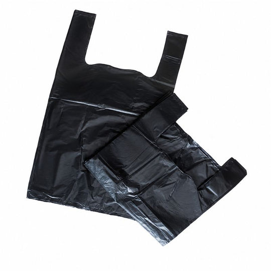 Black Bottle Carrier Bags - Case of 1600