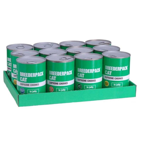 Breederpack Cat Supreme Chunks Jelly Variety 400g - Case of 12