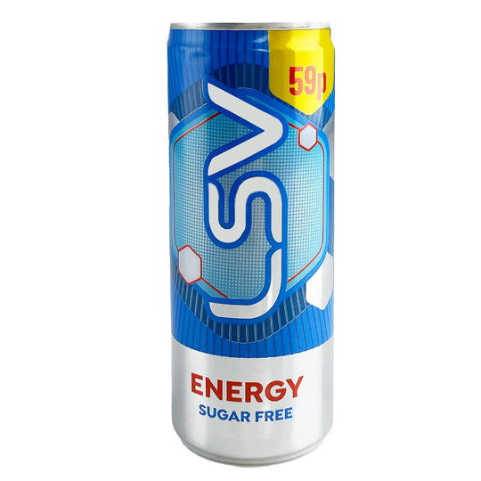 LSV Energy Drink Sugar Free Cans 250ml PMP 59p - Case of 24 front of pack