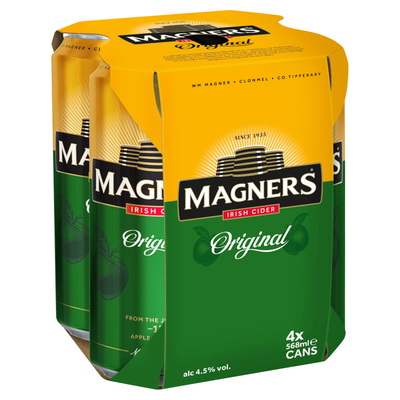 Magners Original Irish Cider Cans 568ml 4 Pack - Case of 6