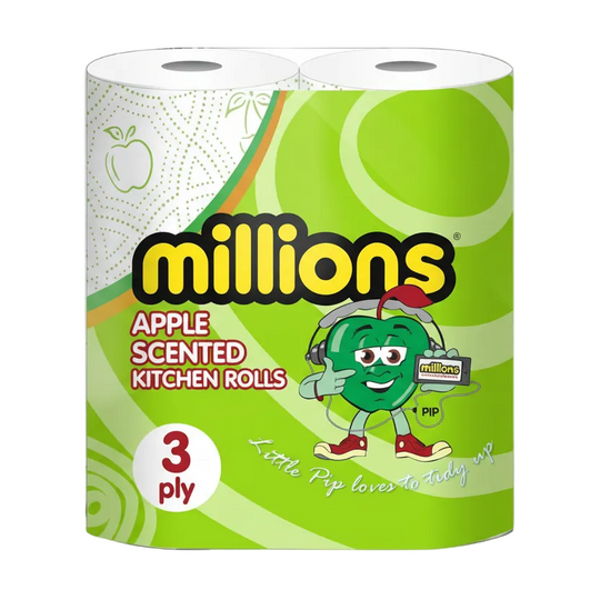 Millions Kitchen Towel Apple 2 Roll Pack - Case of 12