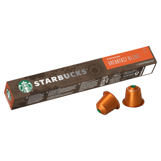 STARBUCKS by Nespresso Breakfast Blend Medium coffee pods 10 Pack - Case of 12